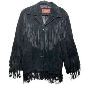 Vintage Saguaro West Fringe Suede Western Jacket